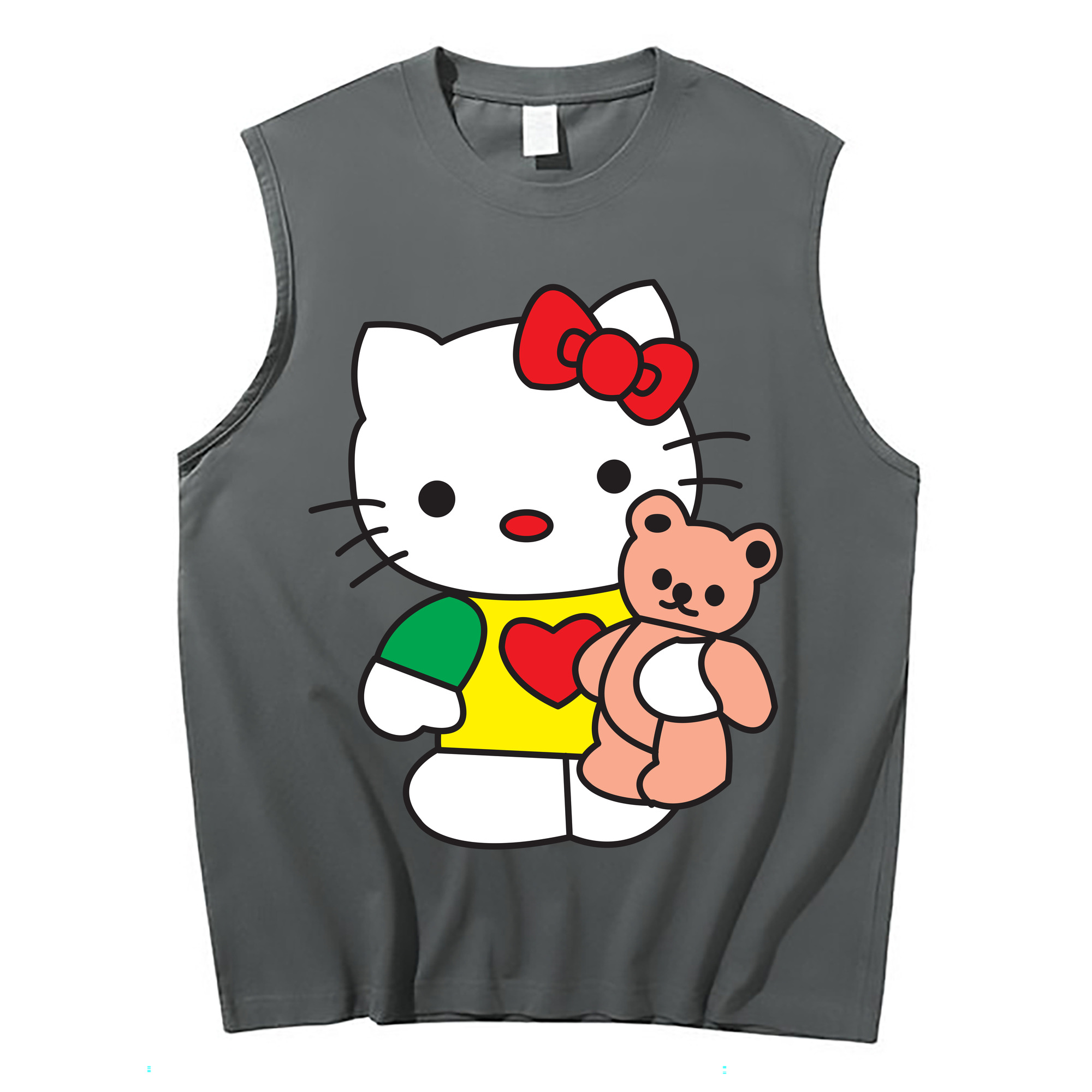 （画像用） Hello Kitty ハローキティ コットン100％タンクトップ（フロントプリント）